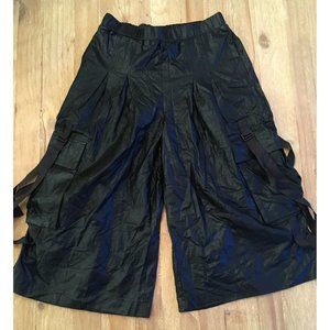 CURRENT MOOD DOLLS KILL Baggy Black Shimmer Pants Gaucho Cropped Punk Goth XL